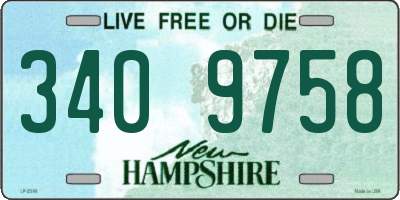 NH license plate 3409758