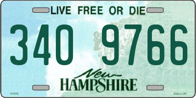 NH license plate 3409766