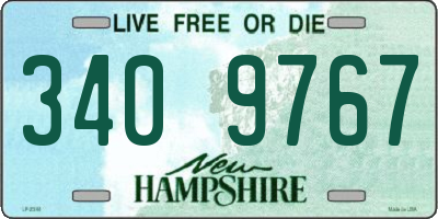 NH license plate 3409767