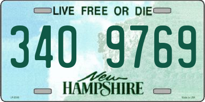 NH license plate 3409769