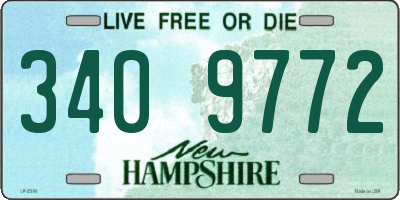 NH license plate 3409772
