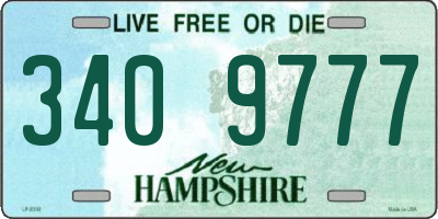 NH license plate 3409777