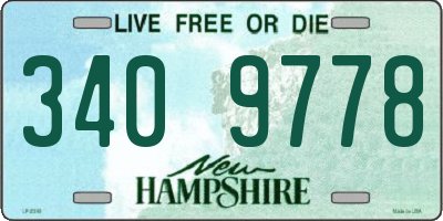 NH license plate 3409778