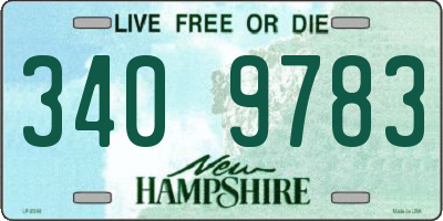 NH license plate 3409783