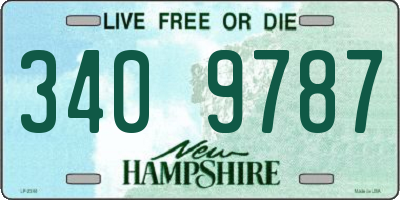 NH license plate 3409787