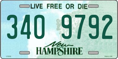 NH license plate 3409792
