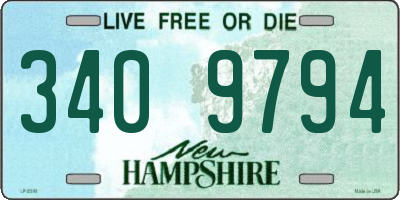 NH license plate 3409794