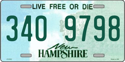 NH license plate 3409798