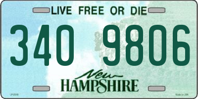 NH license plate 3409806