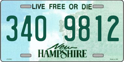 NH license plate 3409812