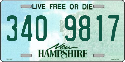 NH license plate 3409817
