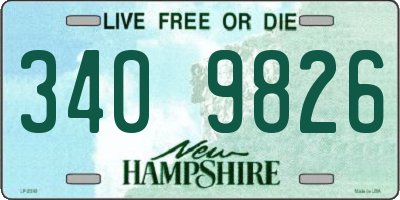 NH license plate 3409826