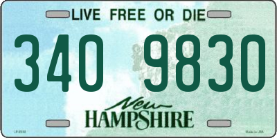NH license plate 3409830