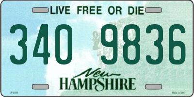 NH license plate 3409836