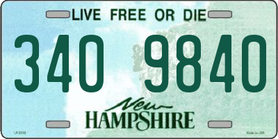 NH license plate 3409840