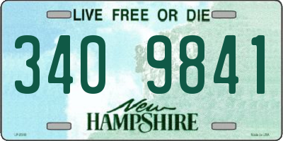 NH license plate 3409841