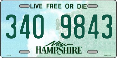 NH license plate 3409843