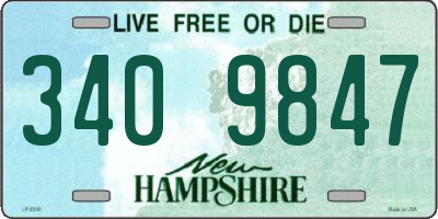 NH license plate 3409847