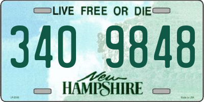NH license plate 3409848