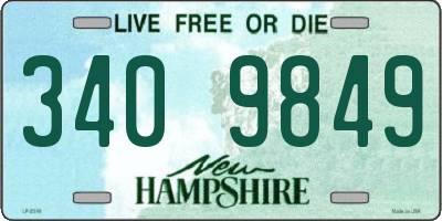 NH license plate 3409849