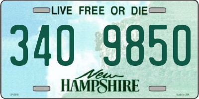 NH license plate 3409850