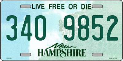 NH license plate 3409852