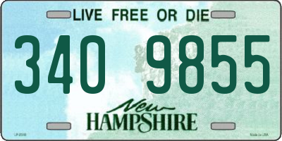 NH license plate 3409855