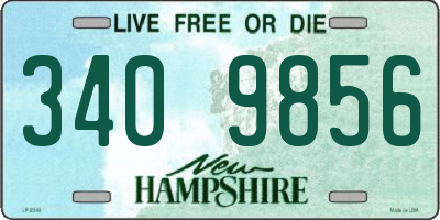 NH license plate 3409856