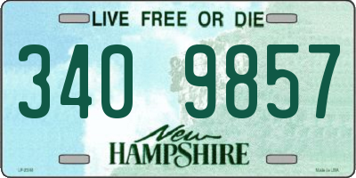 NH license plate 3409857