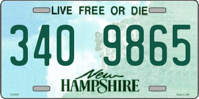 NH license plate 3409865