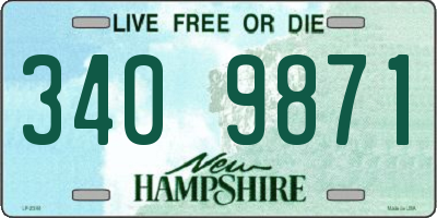 NH license plate 3409871
