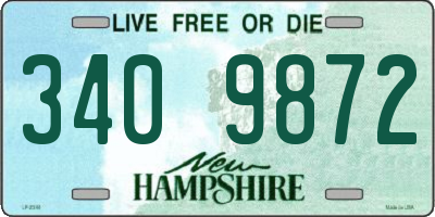 NH license plate 3409872