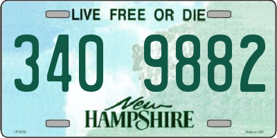 NH license plate 3409882