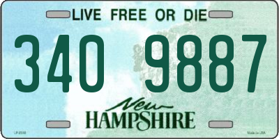 NH license plate 3409887
