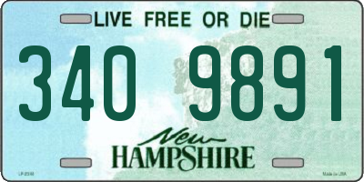 NH license plate 3409891