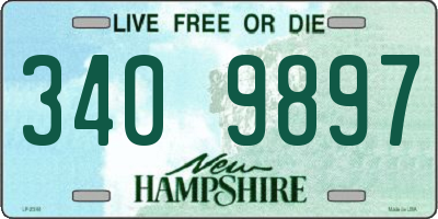 NH license plate 3409897
