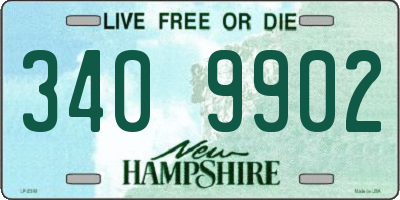 NH license plate 3409902