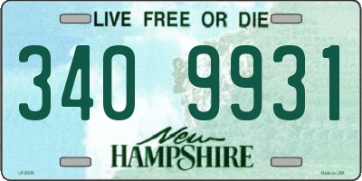 NH license plate 3409931