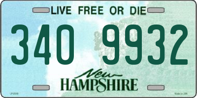 NH license plate 3409932