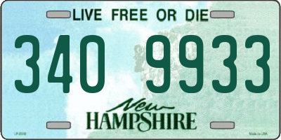 NH license plate 3409933