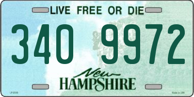 NH license plate 3409972