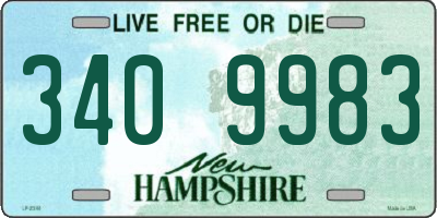 NH license plate 3409983