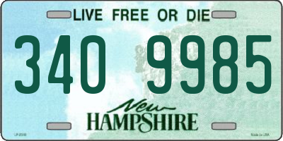 NH license plate 3409985