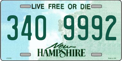 NH license plate 3409992