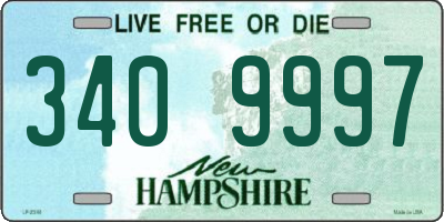 NH license plate 3409997