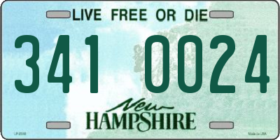 NH license plate 3410024