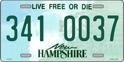 NH license plate 3410037