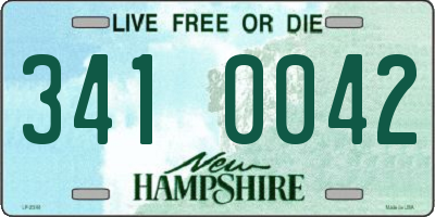 NH license plate 3410042