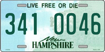 NH license plate 3410046