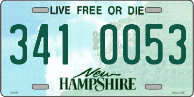 NH license plate 3410053